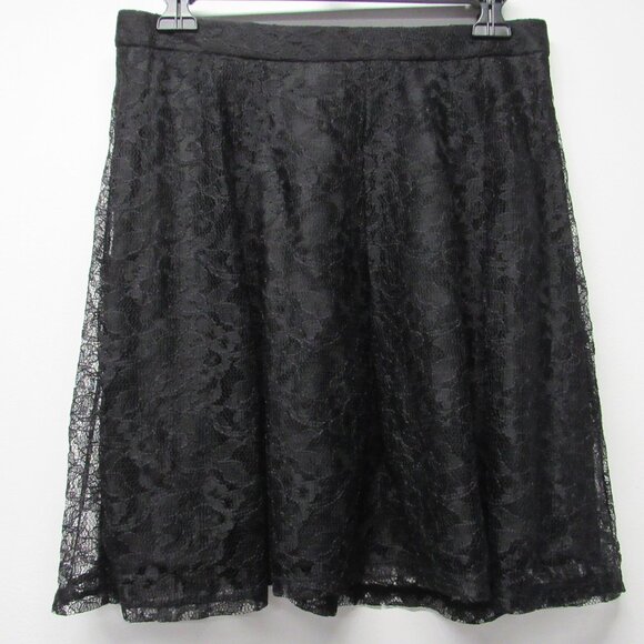 NWT Express Mini Skirt Black Lace A Line Size 10 Y2K Dark Fairy Whimsigoth Punk - Picture 1 of 3